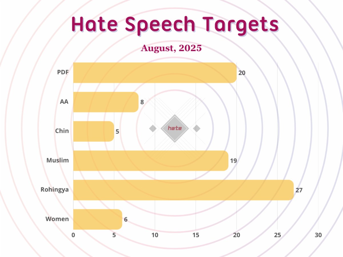The figure illustrating the number of hate speech targets