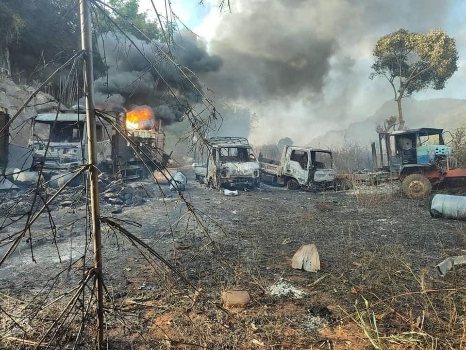 Dec 24, 2021 - Military killed nearly 40 civilian Mo So village in Phruso Township, Kayah State. Photo: KNDF