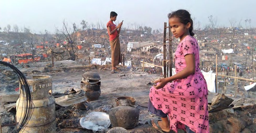 A young girl in camp 8W